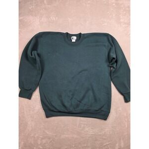 Vintage Pro Spirit Sweatshirt Adult XL Green Made in USA Blank Crewneck Pullover